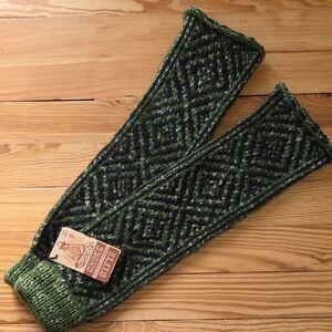 NWT Fairtrade Green and Black Knit Leg Warmers